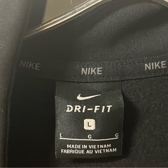 Nike Dri Fit Men’s Black 1/4 Zip Top Sweatshirt Size Large - Picture 4 of 7